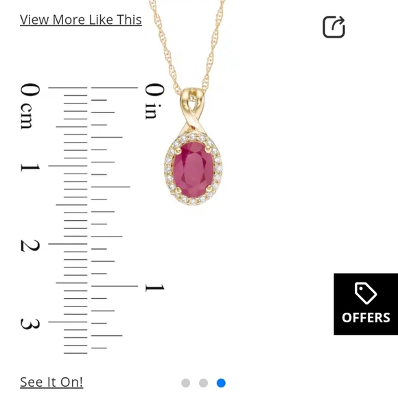 10k ruby and diamond pendent - Picture 7 of 7